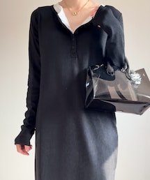 KOBE LETTUCE | セルフカットできるヘンリーネックワンピース(E3560)(ワンピース)