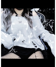 Neon Soda | クロス柄/十字架/ニット(ニット/セーター)