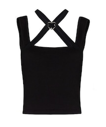 PUNK RAVE | Women's Grunge Cross Slim Fitted Black Tank

(タンクトップ)