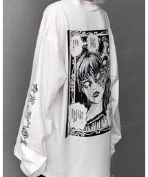 AliExpress | 富江/ロングTシャツ/オーバーサイズ(Tシャツ/カットソー)