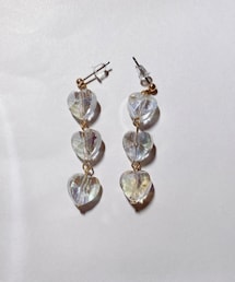 オーロラクリアハートピアス | ピアス（両耳用）