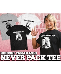 闘魂SHOP | 棚橋Tシャツ 疲れないあきらめない落ち込まない NEVER3枚組 Sサイズ着用(Tシャツ/カットソー)