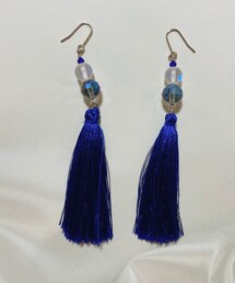 中華風タッセル青ピアス | 中国ドラマにハマっていて(如懿伝)中華風ピアスが最近好きです💙(ピアス（両耳用）)