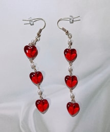 Tenshi-box | ハート×ゴールド3連ピアス minneで購入(ピアス(両耳用))