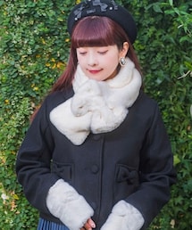 しまむら×青木美沙子 | リボンファーティペット🎀(マフラー)