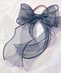 黒リボン付きヘアゴム | ヘアゴム