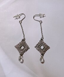 菱形シルバーピアス | ピアス（両耳用）