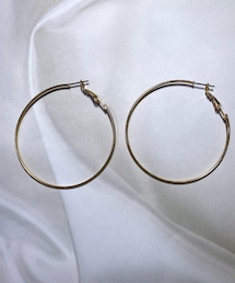 ゴールドフープピアス | ピアス（両耳用）