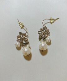 フラワーパールピアス | ピアス（両耳用）