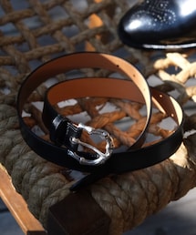 Rosaria Product. | Bumboo Buckle Belt   silver925 / Box Calf - Annonay (France)(ベルト)