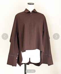 Marient | T/RデザインステッチオーバーBL(シャツ/ブラウス)