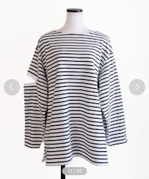 Marient | ボーダースリットロンTEE(Tシャツ/カットソー)