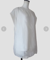 Marient | [冷感]オーガンジーレイヤードフレンチスリーブトップス(Tシャツ/カットソー)
