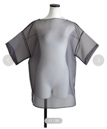 Marient | オーガンジーハーフスリーブBL(シャツ/ブラウス)