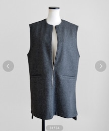 Marient | ウールZIPベスト/ジレ(ベスト)