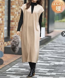 SMILE LAND | 大きいサイズ もちもちやわらかロング丈ジャンパースカート(ジャンパースカート)