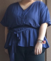 Re-J&SUPURE | ネイビー、ベージュ色ち買い(シャツ/ブラウス)