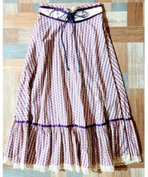 70's GUNNE SAX フラワー レースアップ スカート (レディース古着) ￥5,500(TAX IN) | スカート