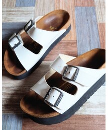 BIRKENSTOCK アリゾナ 厚底 サンダル ホワイト (レディース古着) ￥3,850(TAX IN) | サンダル