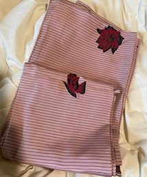 1円着物 | 薔薇に縞の袷👘(着物)