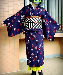 母からのお下がり | 母製作の単衣ウール👘(着物)