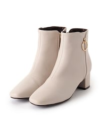 grove | きらりとゆれるメタルリングが上品な印象のショートブーツ【人間工学】(ブーツ)