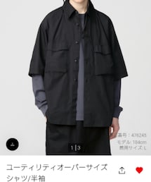 UNIQLO | ユーティリティオーバーサイズシャツ/半袖(シャツ/ブラウス)