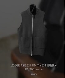 WYM LIDNM | LOOSE AZE ZIP KNIT VEST 原宿EX(ジャケット/アウター)
