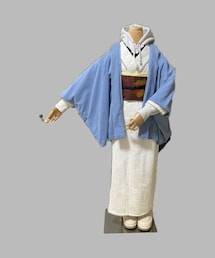 Handmade | 水色のコーデュロイを羽織りにハンドメイド！(ノーカラージャケット)