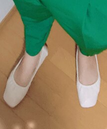 GU | ギャザーシフォンフラットシューズ(バレエシューズ)