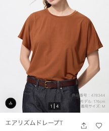 UNIQLO | ダークオレンジ、黒、グレー、白のいずれか着用(Tシャツ/カットソー)