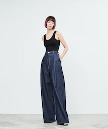Graphpaper | Selvage Denim Two Tuck Wide Pants (デニムパンツ)