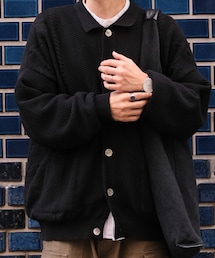 YASHIKI | Hoshikuzu Collar Cardigan / BLACK(ニット/セーター)