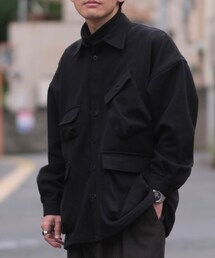 WhoWhat |  who what 4 POCKET SHIRT BLACK(ジャケット/アウター)