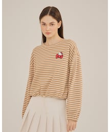 CACO | 凱蒂貓條紋長T(Tシャツ/カットソー)