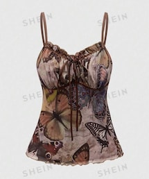 SHEIN | 蝶々のデザインと色味が気に入ったキャミ🦋‪𓂃 𓈒𓏸(キャミソール)