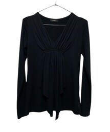 rienda | Vネックカットソー🖤⋆͛*͛胸元は長めのタイになっている❣️(Tシャツ/カットソー)