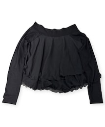 LIPSERVICE | 裾がヒラヒラフリルのオフショル短丈ブラウス🖤⋆͛*͛(シャツ/ブラウス)