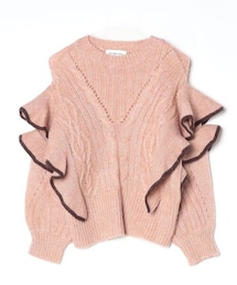 LILY BROWN | アルパカフリルニットトップス🦙🩷(ニット/セーター)