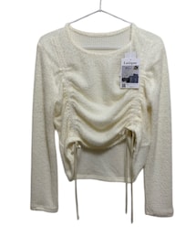 しまむら | 裾がドロストになっているシャギーカットソー🍀薄いけどほわほわ暖かい☀️(Tシャツ/カットソー)