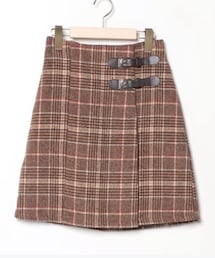 INGNI | サイドの2本のベルトが特徴のチェックラップミニスカート🤎(スカート)