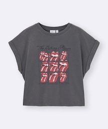 GU | ウォッシュドグラフィックT  The Rolling Stones 彼氏が「着てるのを見てみたい」と買ってくれたTシャツ🎁Mサイズ(Tシャツ/カットソー)