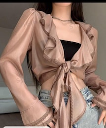 SHEIN | 長めの裾を結んで着るトップス🍀(カーディガン/ボレロ)