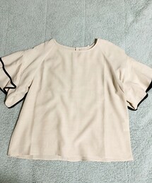 しまむら | わたしのSeven days closet🍀ダブルフリル袖のベージュブラウス❣️(シャツ/ブラウス)