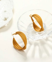 今日のピアス✨️✨️ | 捻った輪っかのピアス(ピアス（両耳用）)