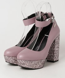 EATME | グリッターパンプス✨️✨️キラキララメヒールのアンクルストラップパンプス👠✨️✨(パンプス)