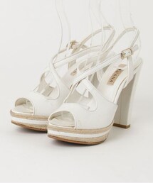 DIANA | 白いヒールサンダル👡24cm(サンダル)