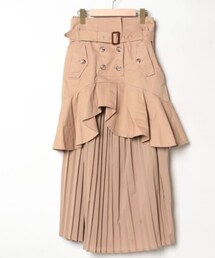 Ameri | トレンチプリーツスカート🖤⋆͛*͛フリルミニとロングプリーツスカートのセット👍😊ベルト付き♡(スカート)