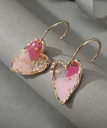 今日のピアス✨️✨️ | ピンクのハート型のピアス🩷💖(ピアス（両耳用）)