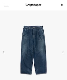 Graphpaper | Selvage Denim Two Tuck Pants-DARK FADE-  (デニムパンツ)
